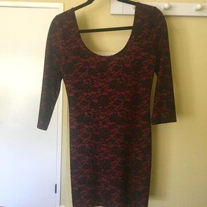 Body-con Red mini dress